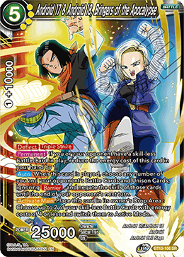 Android 17 & Android 18, Bringers of the Apocalypse (Super Rare) [BT13-106] | The Time Vault CA