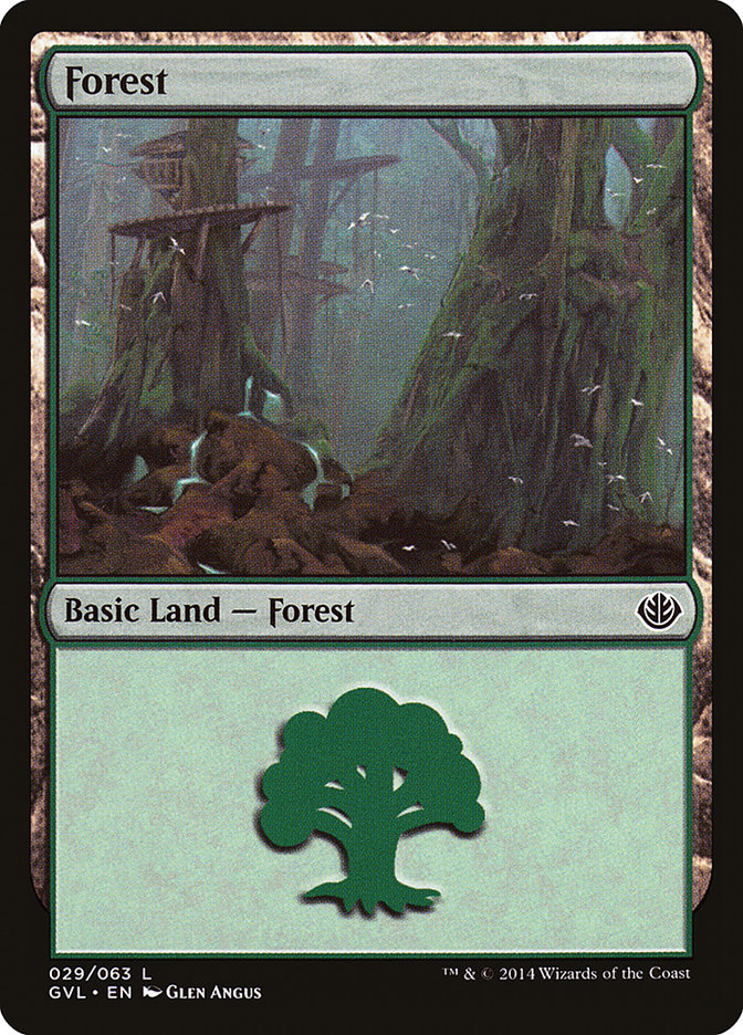 Forest (29) (Garruk vs. Liliana) [Duel Decks Anthology] | The Time Vault CA