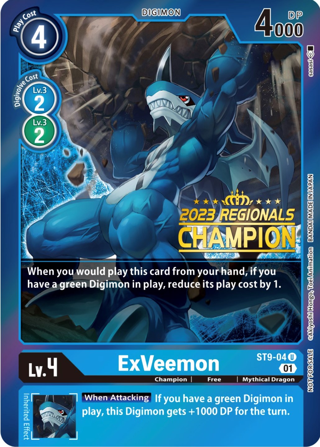 ExVeemon [ST9-04] (2023 Regionals Champion) [Starter Deck: Ultimate Ancient Dragon Promos] | The Time Vault CA