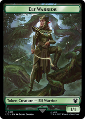 Elf Warrior // Bird Double Sided Token [The Lord of the Rings: Tales of Middle-Earth Commander Tokens] | The Time Vault CA