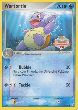 Wartortle (42/100) (States Championship Promo) [EX: Crystal Guardians] | The Time Vault CA