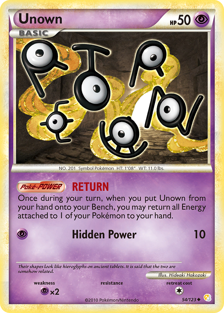 Unown (54/123) [HeartGold & SoulSilver: Base Set] | The Time Vault CA