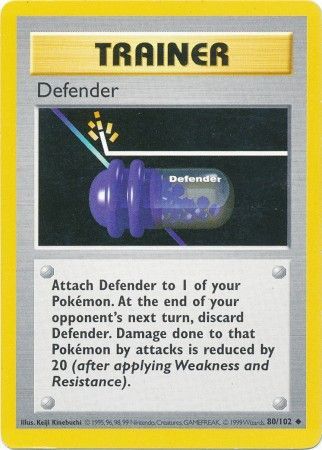 Defender (80/102) [Base Set Shadowless Unlimited] | The Time Vault CA
