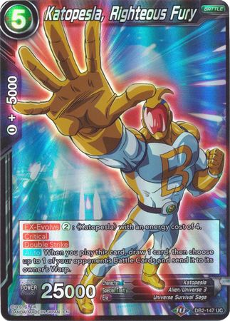 Katopesla, Sonic Justice (Reprint) (DB2-148) [Battle Evolution Booster] | The Time Vault CA