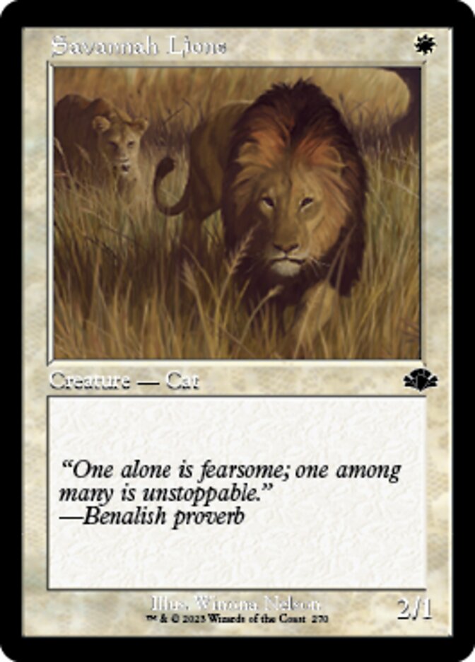 Savannah Lions (Retro) [Dominaria Remastered] | The Time Vault CA