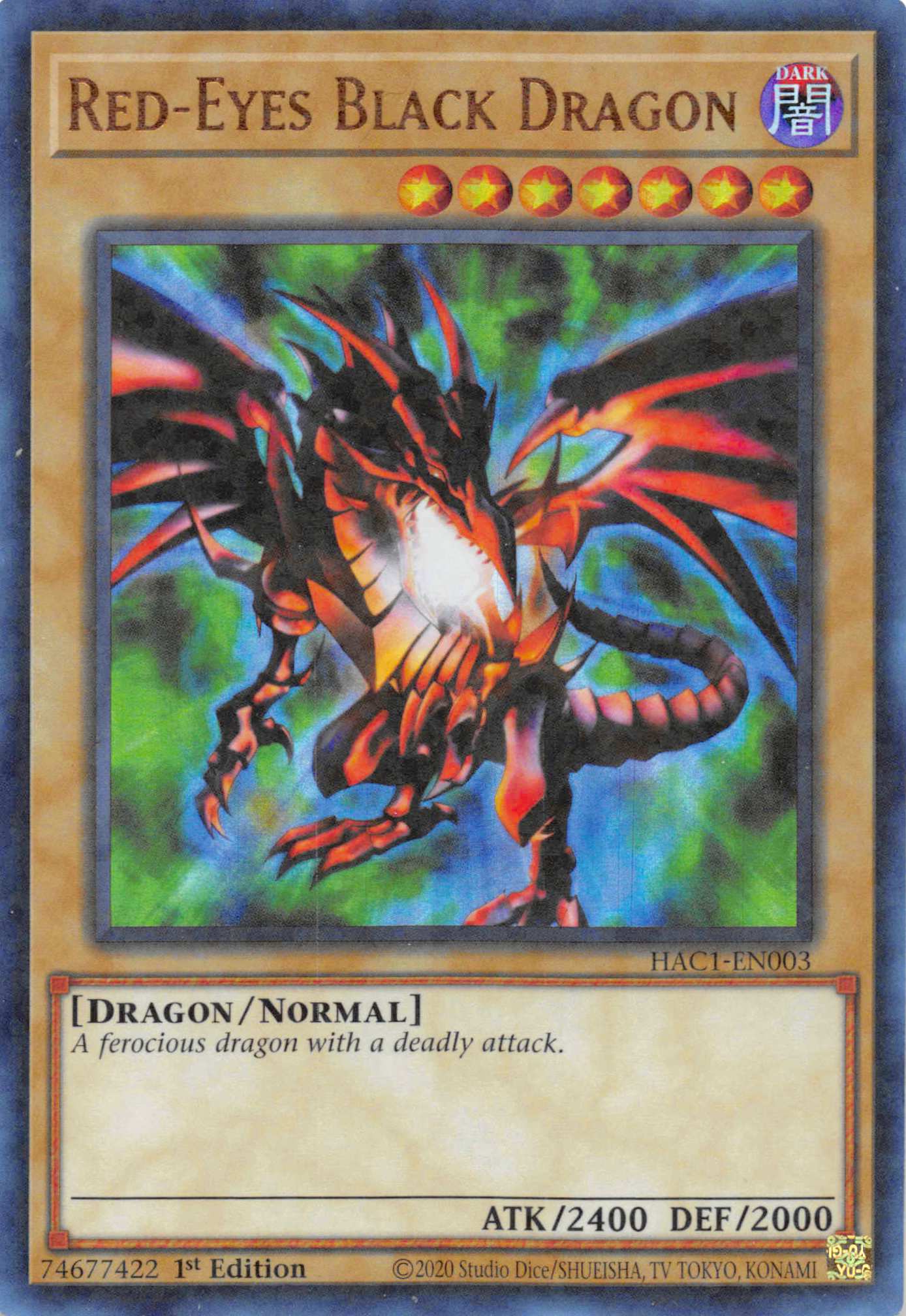 Red-Eyes Black Dragon (Duel Terminal) [HAC1-EN003] Parallel Rare | The Time Vault CA