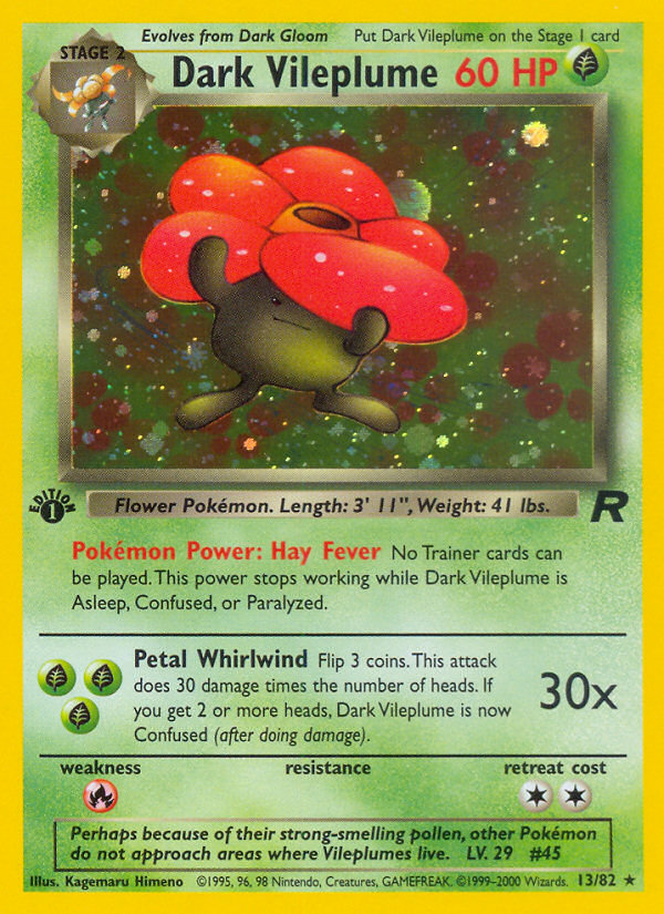 Dark Vileplume (13/82) [Team Rocket 1st Edition] | The Time Vault CA