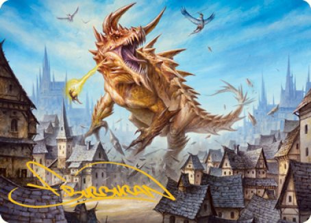 Tarrasque Art Card (Gold-Stamped Signature) [Dungeons & Dragons: Adventures in the Forgotten Realms Art Series] | The Time Vault CA