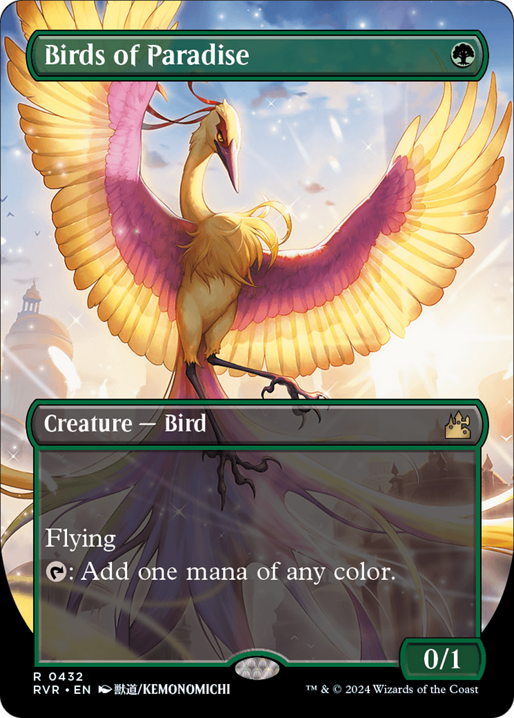 Birds of Paradise (Anime Borderless) [Ravnica Remastered] | The Time Vault CA