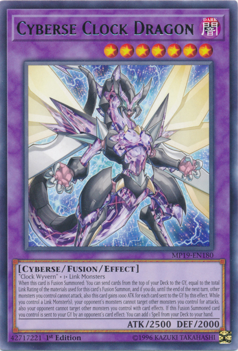 Cyberse Clock Dragon [MP19-EN180] Rare | The Time Vault CA