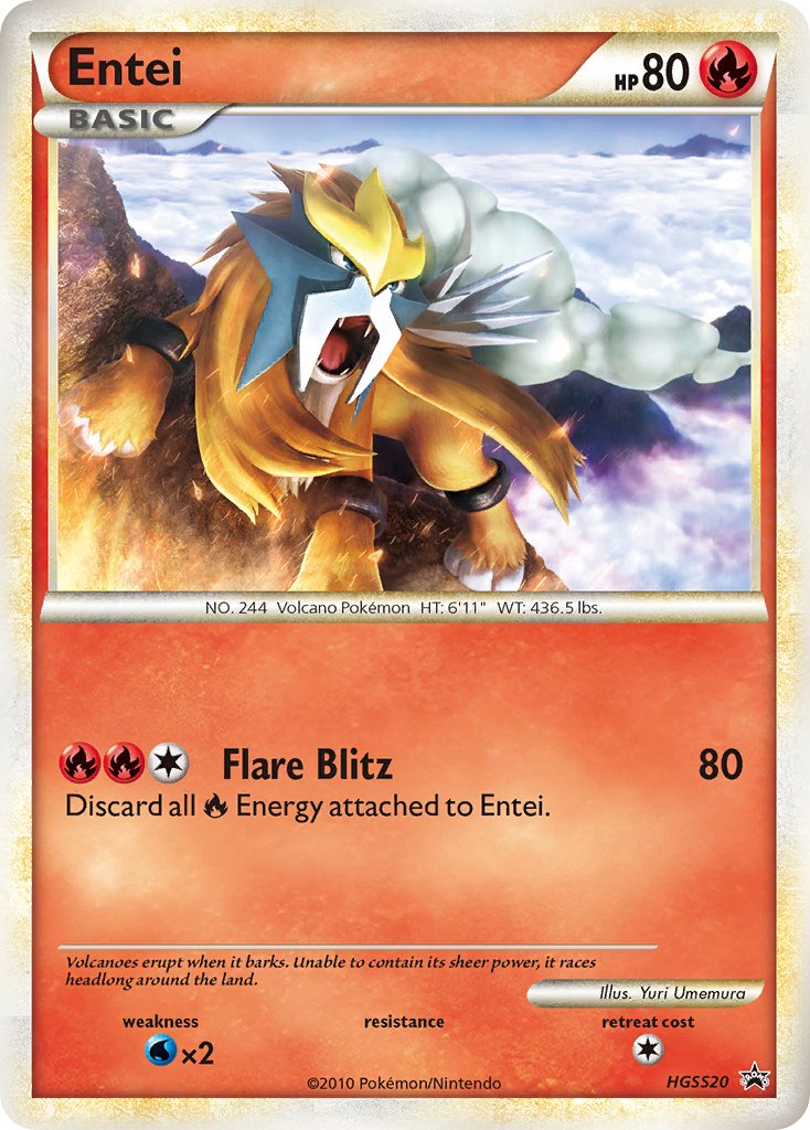 Entei (HGSS20) [HeartGold & SoulSilver: Black Star Promos] | The Time Vault CA