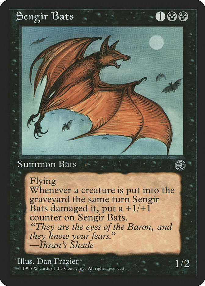 Sengir Bats (Ihsan's Shade Flavor Text) [Homelands] | The Time Vault CA