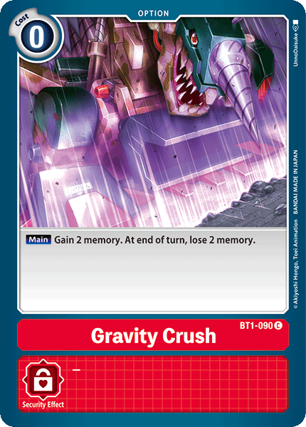 Gravity Crush [BT1-090] [Release Special Booster Ver.1.0] | The Time Vault CA