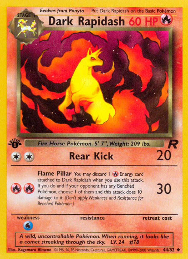 Dark Rapidash (44/82) [Team Rocket 1st Edition] | The Time Vault CA