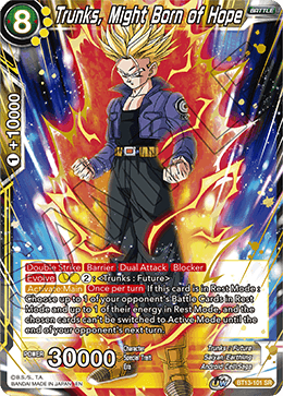 Trunks, Might Born of Hope (Super Rare) [BT13-101] | The Time Vault CA