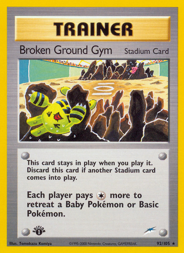 Broken Ground Gym (92/105) [Neo Destiny 1st Edition] | The Time Vault CA