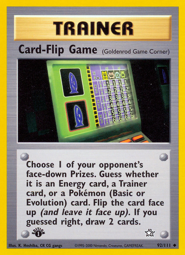 Card-Flip Game (92/111) [Neo Genesis 1st Edition] | The Time Vault CA