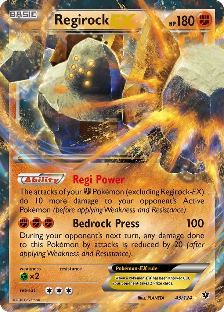 Regirock EX (43/124) [XY: Fates Collide] | The Time Vault CA