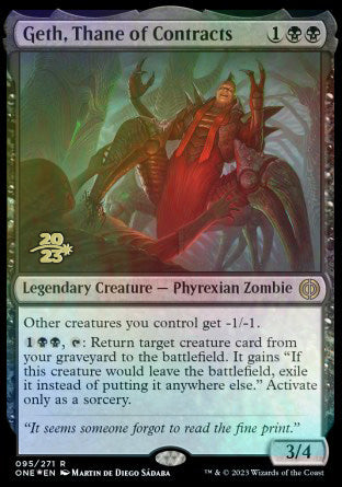 Geth, Thane of Contracts [Phyrexia: All Will Be One Prerelease Promos] | The Time Vault CA