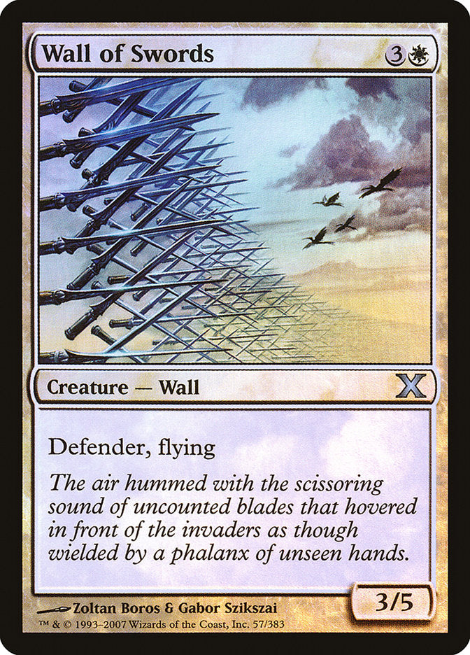 Wall of Swords (Premium Foil) [Tenth Edition] | The Time Vault CA