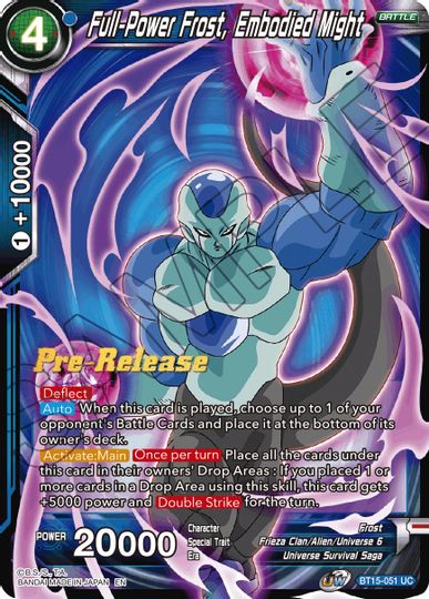 Full-Power Frost, Embodied Might (BT15-051) [Saiyan Showdown Prerelease Promos] | The Time Vault CA