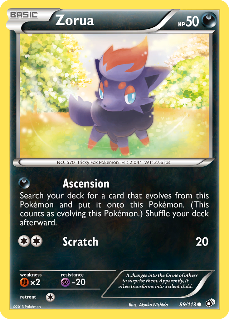 Zorua (89/113) [Black & White: Legendary Treasures] | The Time Vault CA