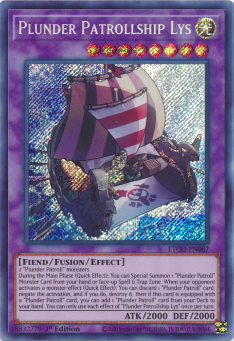 Plunder Patrollship Lys [ETCO-EN087] Secret Rare | The Time Vault CA