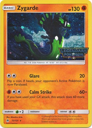 Zygarde (72/131) (Cosmos Holo) [Sun & Moon: Forbidden Light] | The Time Vault CA