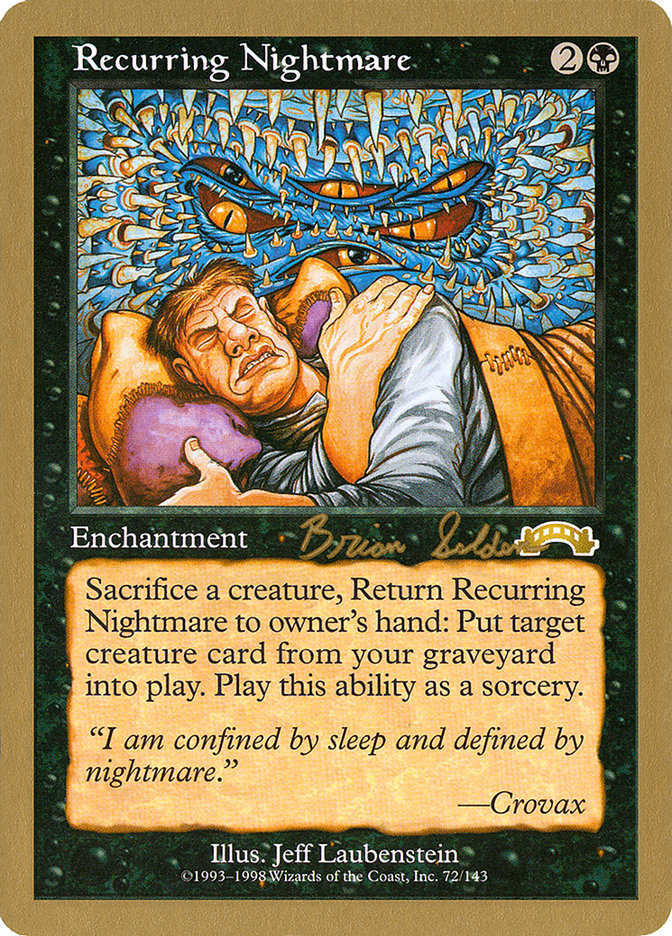 Recurring Nightmare (Brian Selden) [World Championship Decks 1998] | The Time Vault CA