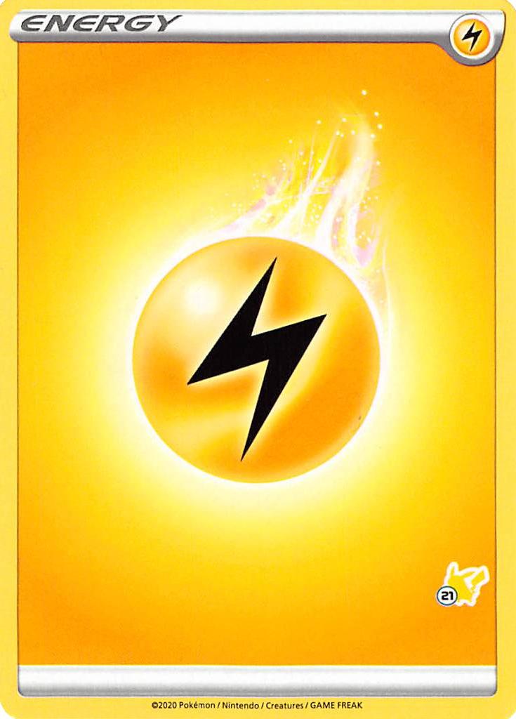 Lightning Energy (Pikachu Stamp #21) [Battle Academy 2022] | The Time Vault CA