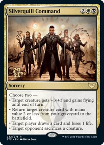 Silverquill Command [Strixhaven: School of Mages Prerelease Promos] | The Time Vault CA