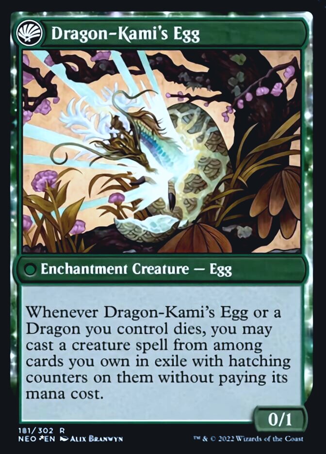 The Dragon-Kami Reborn // Dragon-Kami's Egg [Kamigawa: Neon Dynasty Prerelease Promos] | The Time Vault CA