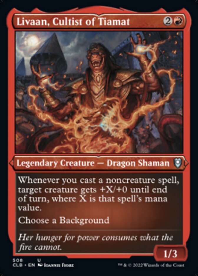 Livaan, Cultist of Tiamat (Foil Etched) [Commander Legends: Battle for Baldur's Gate] | The Time Vault CA