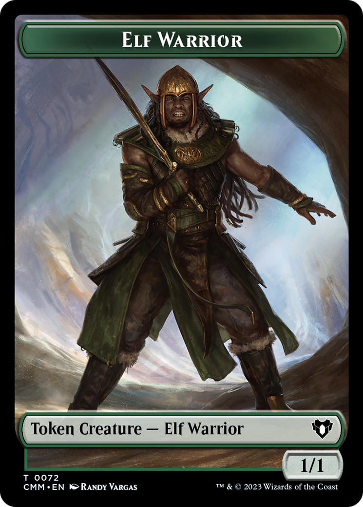 Elf Warrior // Cleric Double-Sided Token [Commander Masters Tokens] | The Time Vault CA