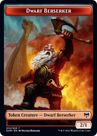Dwarf Berserker // Emblem - Tibalt, Cosmic Impostor Double-sided Token [Kaldheim Tokens] | The Time Vault CA