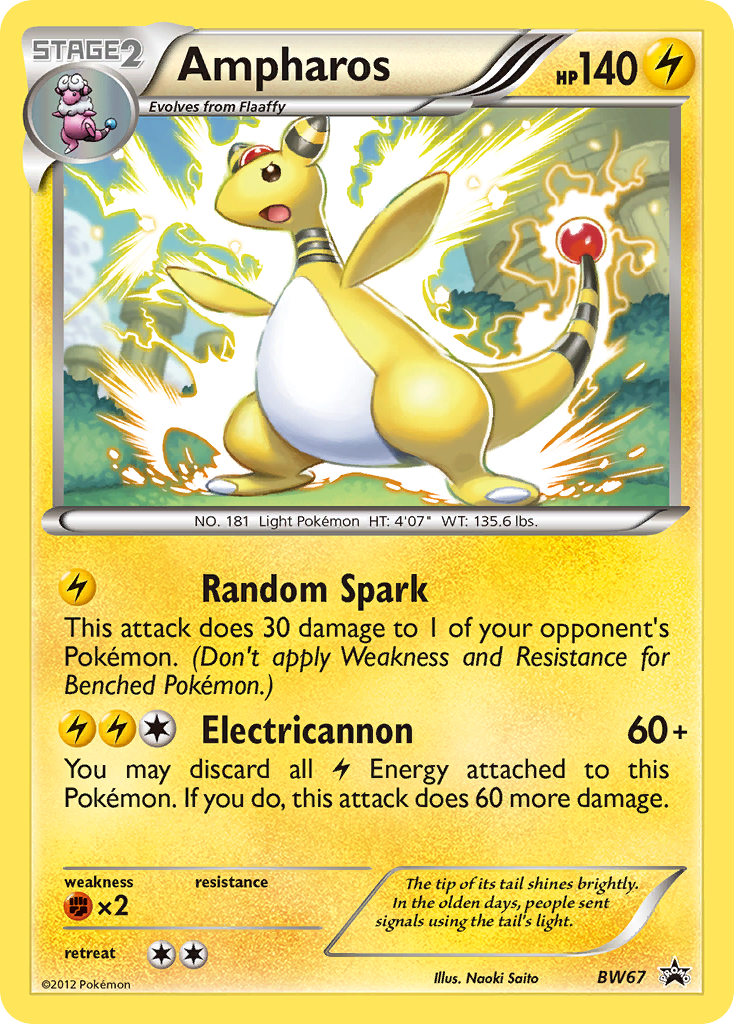 Ampharos (BW67) [Black & White: Black Star Promos] | The Time Vault CA