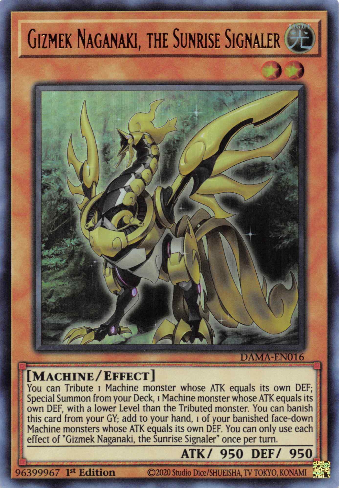 Gizmek Naganaki, the Sunrise Signaler [DAMA-EN016] Ultra Rare | The Time Vault CA