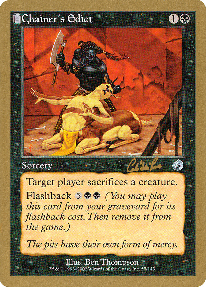 Chainer's Edict (Carlos Romao) [World Championship Decks 2002] | The Time Vault CA