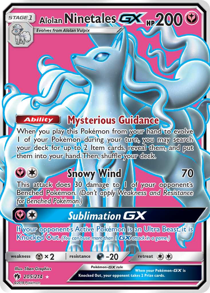 Alolan Ninetales GX (205/214) [Sun & Moon: Lost Thunder] | The Time Vault CA