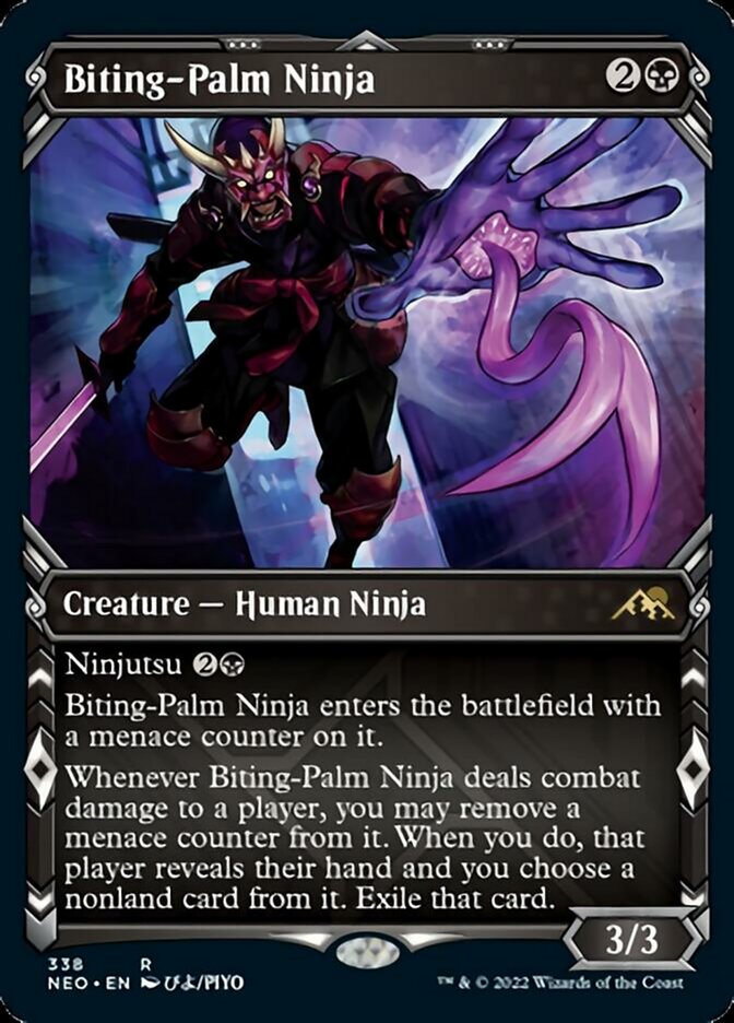 Biting-Palm Ninja (Showcase Ninja) [Kamigawa: Neon Dynasty] | The Time Vault CA