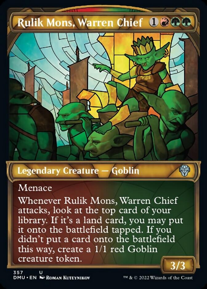 Rulik Mons, Warren Chief (Showcase Textured) [Dominaria United] | The Time Vault CA