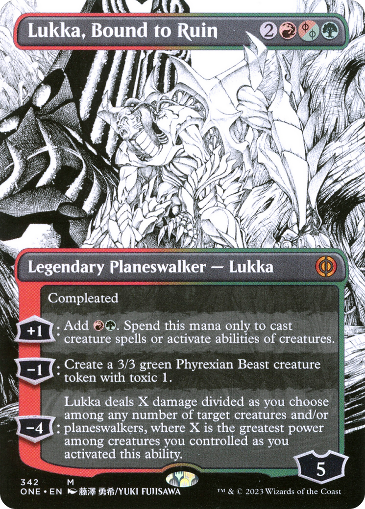 Lukka, Bound to Ruin (Borderless Manga) [Phyrexia: All Will Be One] | The Time Vault CA