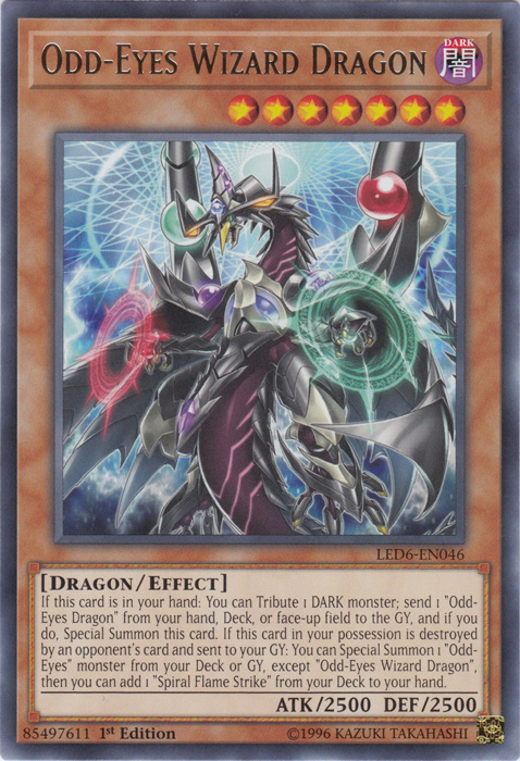 Odd-Eyes Wizard Dragon [LED6-EN046] Rare | The Time Vault CA