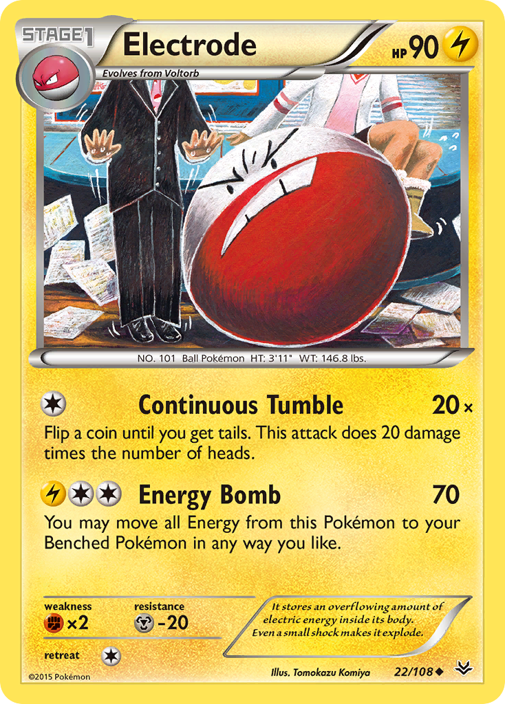 Electrode (22/108) [XY: Roaring Skies] | The Time Vault CA