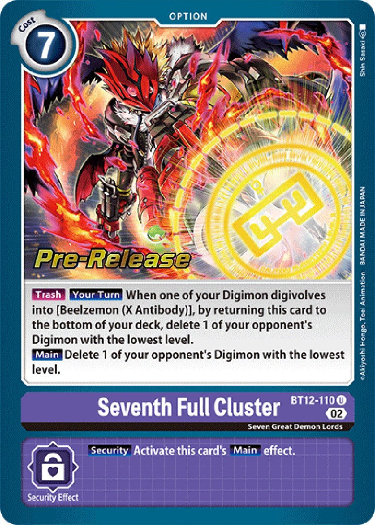 Seventh Full Cluster [BT12-110] [Across Time Pre-Release Cards] | The Time Vault CA