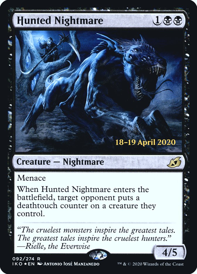 Hunted Nightmare  [Ikoria: Lair of Behemoths Prerelease Promos] | The Time Vault CA