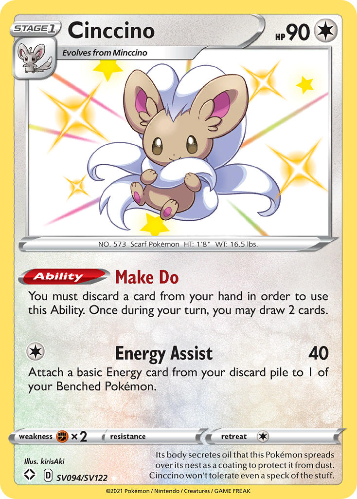 Cinccino (SV094/SV122) [Sword & Shield: Shining Fates] | The Time Vault CA