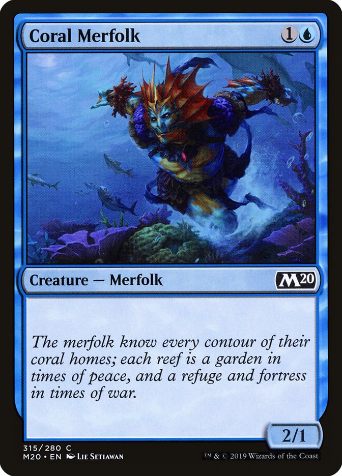 Coral Merfolk [Core Set 2020] | The Time Vault CA