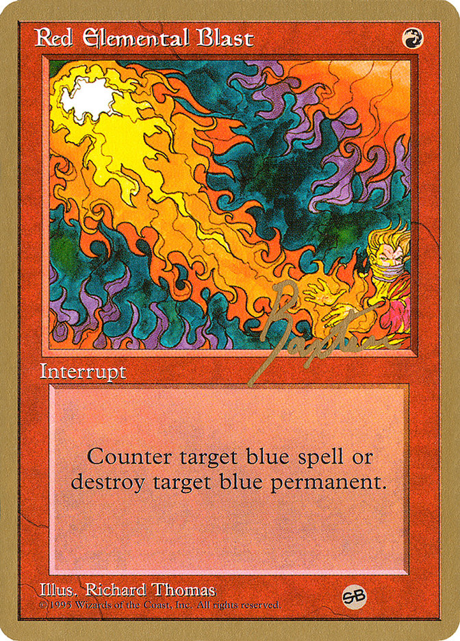 Red Elemental Blast (George Baxter) (SB) [Pro Tour Collector Set] | The Time Vault CA