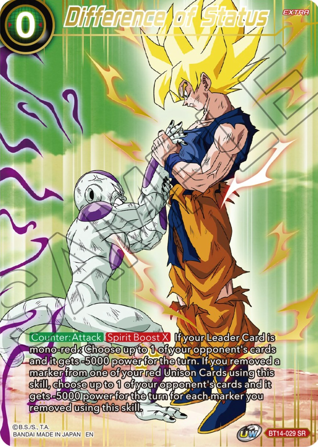 Difference of Status (BT14-029) [Theme Selection: History of Son Goku] | The Time Vault CA